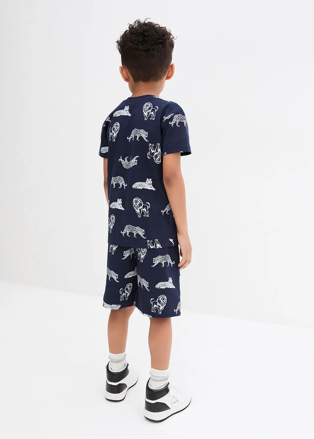 Camiseta y pantalón corto (2 piezas) Azul marino
